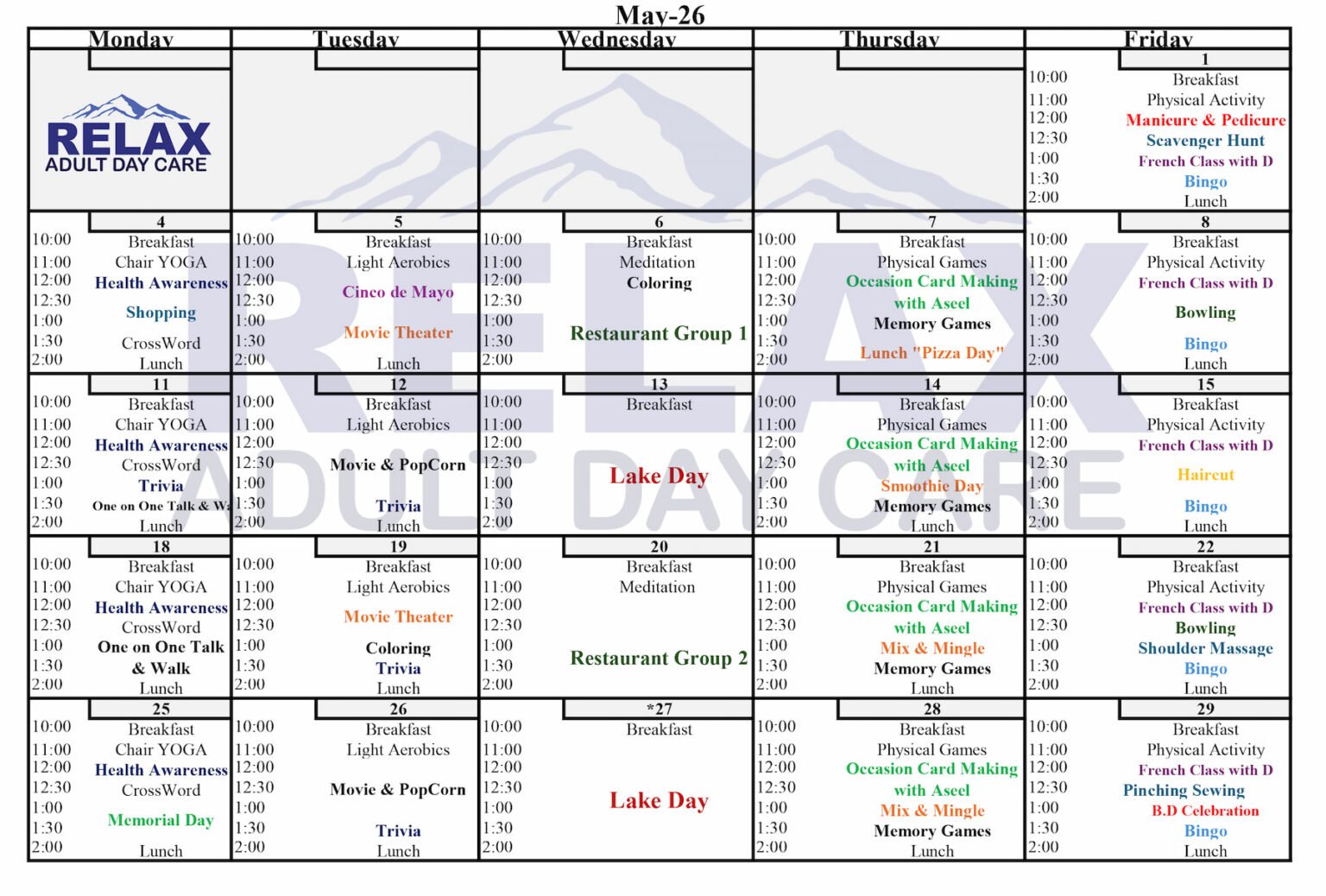 Home 1 May Programs 4 RelaxAdultDaycare